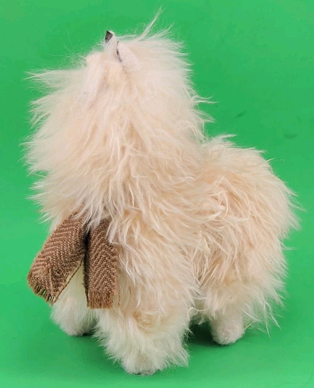 Wrendale Designs Camila Alpaca Llama Plush Shaggy Stuffed Animal Tweed Scarf